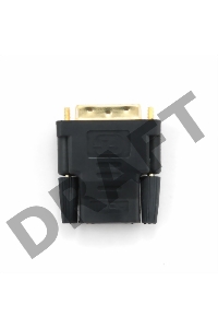 Переходник Cablexpert HDMI-DVI 19F/19M золотые разъемы, пакет, черный (A-HDMI-DVI-2)