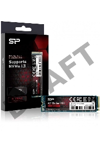 Твердотельный накопитель SSD Silicon Power  M.2 2.0TB A80 <SP002TBP34A80M28> (PCI-E 3.0 х4, up to 3400/3000MBs, 3D TLC, NVMe 1.3, 22х80мм)