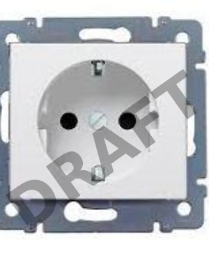 Розетка Cariva  2К+З, 16А 250В~, Слоновая кость