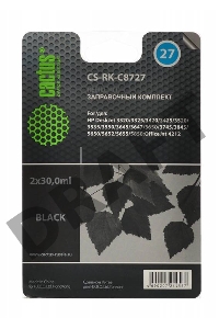 Заправочный набор Cactus CS-RK-C8727 черный (2x30мл) HP DeskJet 3320/3325/3420/3425/3520/3535