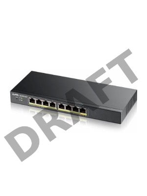 Коммутатор Smart L2 Zyxel GS1900-8, 8xGE, настольный, бесшумный