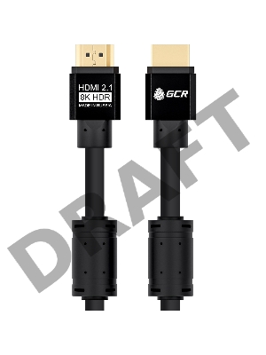Кабель GCR 0.5m HDMI 2.1,черный, 8K 60Hz, 4K 144Hz, 0.5m, динамический HDR, 4:4:4, Ultra HD, 48.0 Гбит/с, 3 Х экран, ферритовые фильтры, GCR-53658