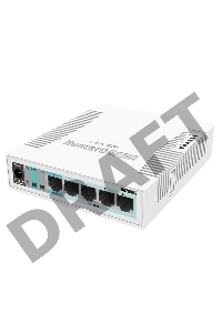 Сетевой коммутатор  MikroTik RB260GS RouterBOARD 260GS 5-port Gigabit smart switch with SFP cage, SwOS, plastic case, PSU