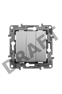 Выключатель 3-клавишный, 10АХ, алюминий ETIKA 