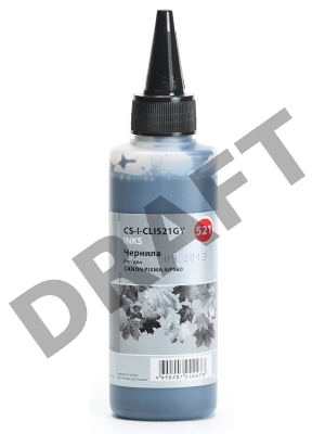 Чернила Cactus CS-I-CLI521GY серый (100мл) CANON PIXMA MP540/MP550/MP620/MP630/MP640/MP660