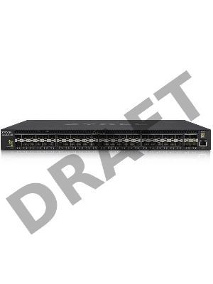 Коммутатор ZYXELXGS4600-52F AC L3 Managed Switch, 48 port Gig SFP, 4 dual pers.  and 4x 10G SFP+, stackable, dual PSU AC