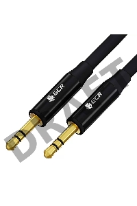 Кабель GCR 0.5m аудио jack 3.5mm/jack 3.5mm черный, GOLD, AL case черный, M/M, GCR-54759