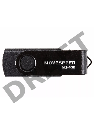 Накопитель USB2.0 4GB Move Speed M2 черный