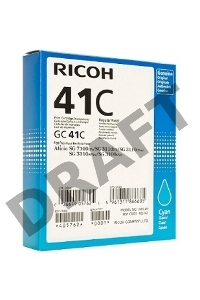 Картридж струйный Ricoh GC41C голубой для Aficio 3110DN/DNw/SFNw/7100DN/3100SNw (2200стр.) гелевый