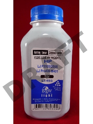 Тонер HP LJ P2035/2055/LJ Pro400 M401/M425 (флакон, 115г) B&W Light фас России