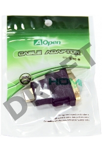 Переходник Aopen DVI-D 25F to HDMI 19M позолоченные контакты <ACA311>