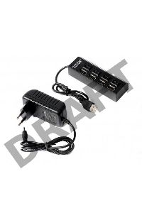 Концентратор USB 2.0 Gembird UHB-U2P4-02 с подсветкой и выключателем, 4 порта, блистер