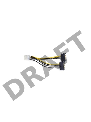 Разветвитель питания Cablexpert CC-PSU-83, 2xSATA->PCI-Express 8pin, для подключения в/к PCI-Е (8pin) к б/п ATX