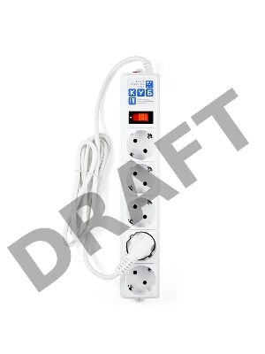 Фильтр-удлинитель Power Cube B 1,9 м 5 розеток (белый) 10А/2,2кВт