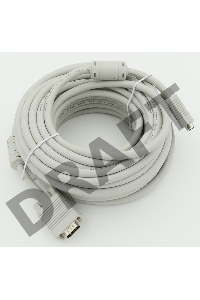 Кабель VGA DB15 (m)/DB15 (m) 15м феррит.кольца