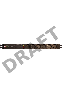 Устройство автоматического ввода резервa стоечного исполнения Elemy, ATS, 220В, 8A,Вход C14 x 2, Выход (6) Schuko