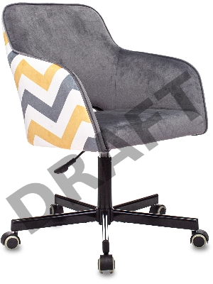 Кресло Бюрократ CH-380M серая жемчужина Italia 26 зигзаг крестовина металл