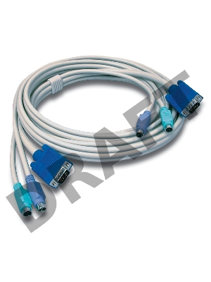 Кабель КВМ 3м Переключатель KVM TRENDNet TK-C10, папа-папа {клав.(PS/2),мышь (PS/2), DB15 п, 3 m}