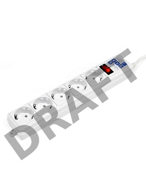 Фильтр-удлинитель Power Cube B 1,9 м 5 розеток (белый) 10А/2,2кВт