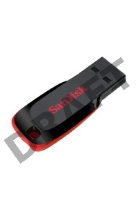 Флеш Диск Sandisk 32Gb Cruzer Blade SDCZ50-032G-B35 USB2.0 черный/красный