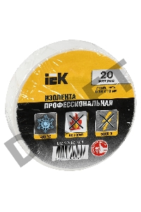 Изолента Iek UIZ-20-10-K01 0,18х19 мм белая 20 метров ИЭК