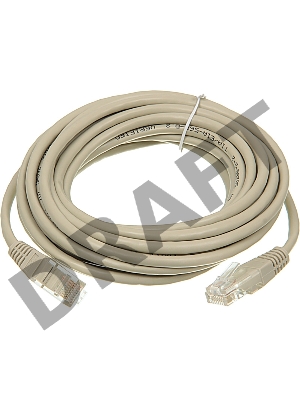 Патч-корд Lanmaster UTP RJ-45 (m)-RJ-45 (m) cat5E 5м серый 