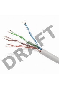 Кабель Cablexpert, UTP5e, 4 пары, 0.48 мм, медь, однож., 100 м, Fluke Test, серый