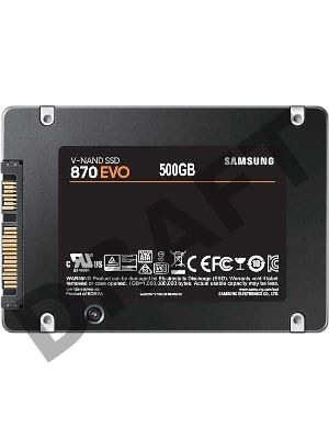Накопитель SSD Samsung 500Gb 870 EVO MZ-77E500B/EU (SATA3)