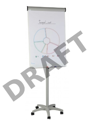 Флипчарт Rocada 616 на роликах лоток для аксессуаров