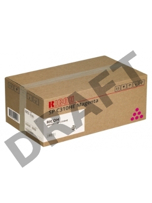 Тонер-картридж Ricoh тип SPC310HE (407635/406482), желтый высокой емкости, 6600 отпечатков (для SP C320DN), 6000 отпечатков (для SP C242DN/C242SF), 4600 стр. A4 (5%, ISO 6600, для SP C342DN), для Aficio SP C231SF/C232SF/ SP C231N/C232DN/C311N/C312DN/C320D