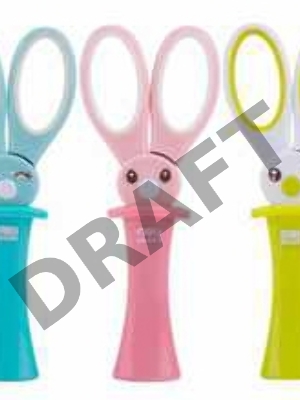 Ножницы Deli 6065 Magic Rabbit детские 137мм ТПЭ сталь ассорти блистер