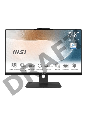Моноблок MSI Modern AM242P 12M-260RU (MS-AE07)  23.8'' FHD(1920x1080)/Intel Core i3-1215U/8GB+512GB SSD/Integrated/WiFi/BT/2.0MP/KB+MOUSE(WLS)/W11Pro/1Y/BLACK