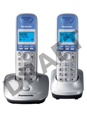 Телефон Panasonic KX-TG2512RUS (серебристый) {Доп трубка в комплекте,АОН, Caller ID,спикерфон на трубке,полифония}