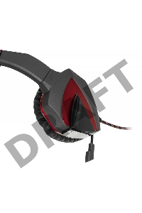 Наушники A4Tech G501, черно-красные  {Наушники с микрофоном, 2.2м}