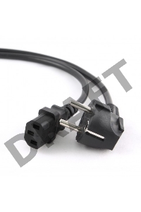 Кабель питания Gembird 1.8м, VDE(0.75мм), черный, с зазем., пакет PC-186-VDE