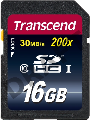 Флеш карта SDHC 16Gb Class10 Transcend TS16GSDHC10