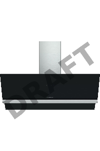 Вытяжка для настенного монтажа SIEMENS iQ300 LC96KAJ60M, ширина 90см, черный