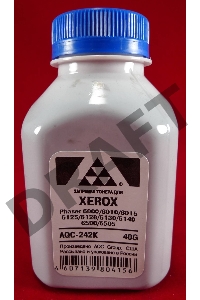 Тонер XEROX Phaser 6000/6010/6015/6125/6128/6130/6140/6500/6505 Black, (фл.40г.) AQC фас. России