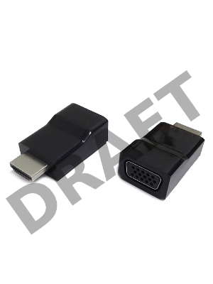 Переходник Gembird  Переходник HDMI-VGA Cablexpert A-HDMI-VGA-001, 19M/15F