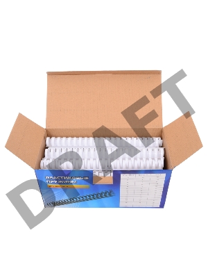 Пружины для переплета пластиковые Office Kit /  ? 25 мм / 220 листов  A4 / 50 шт в упаковке / белый.