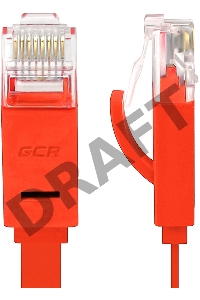 Патч-корд Greenconnect PROF плоский прямой 5.0m, UTP медь кат.6, красный, позолоченные контакты, 30 AWG, GCR-LNC624-5.0m, ethernet high speed 10 Гбит/с, RJ45, T568B Greenconnect Патч-корд PROF плоский прямой 5.0m, UTP медь кат.6, красный, позолоченные кон