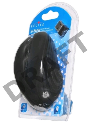 Мышь Oklick 545MW черный/черный оптическая (1600dpi) беспроводная USB (4but)