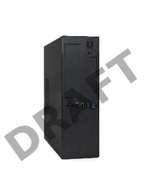 Корпус Desktop ExeGate MI-641-TPS350 (mini-ITX/mATX, БП TPS350 с вент. 8см, 2*USB+2*USB3.0, HD аудио, черный)
