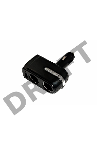 Разветвитель автоприкуривателя 2 гнезда 1хUSB (5 V 1000 mA) REXANT