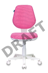 Кресло детское Бюрократ CH-W213/TW-13A розовый TW-13A (пластик белый)