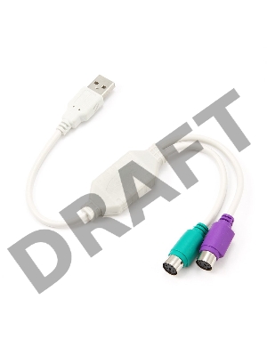 Переходник Gembird Конвертер с USB Am на 2xPS/2  UAPS12