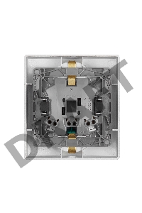 Розетка 2x2К+З, защ. шт., алюминий ETIKA 