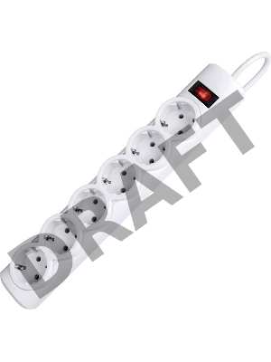 Сетевой фильтр Defender DFS 153 3 м, белый, 6 розеток