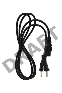 Кабель Telecom Кабель (TE021-CU0.5-1.8M) компьютер - розетка 220V (EURO) 1.8м, 3G0,5mm медь 