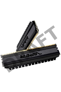 Оперативная память DDR 4 DIMM 8Gb (4GBx2) PC24000, 3000Mhz, PATRIOT BLACKOUT Kit (PVB48G300C6K) (retail)